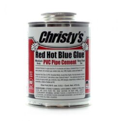 An image showing the product Christy's PVC pipe cement for PVC repairs.