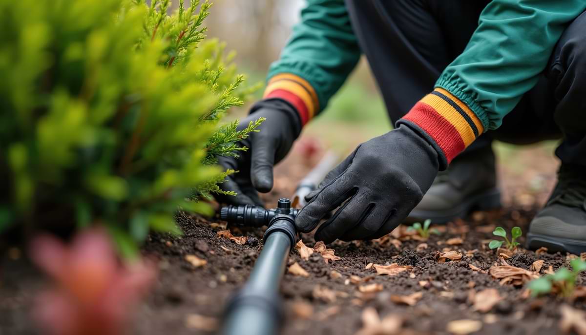 Drip Irrigation Drip Emitters: Your No-Pain-to-Maintain Guide 2 Person maintaining a drip irrigation drip emitter.