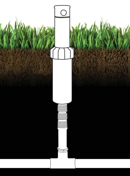 Install Sprinkler Heads At Variable Heights Using Risers