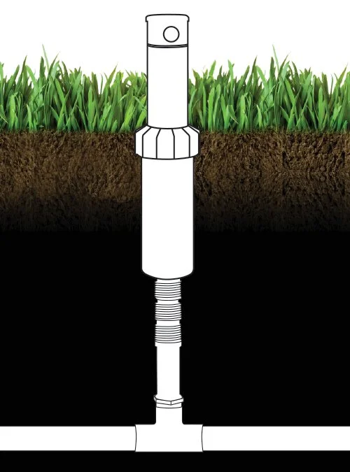 Install Sprinkler Heads At Variable Heights Using Risers 2 "