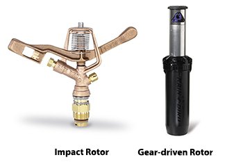 Choose a sprinkler rotor or impact