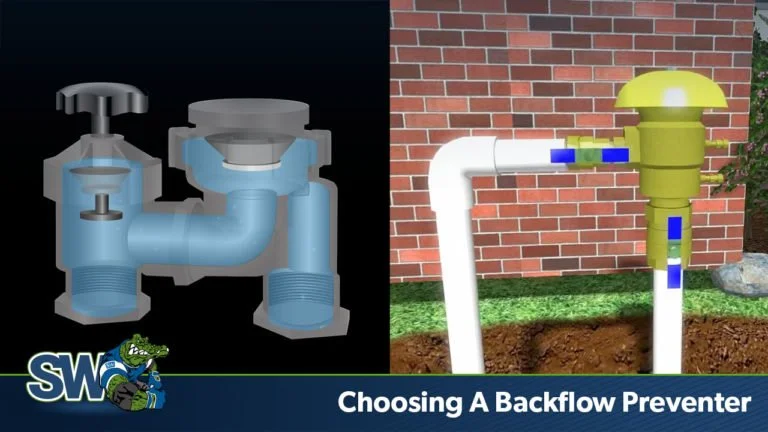Winterization 12 This is a digital illustration showing two types of backflow preventers side by side.
