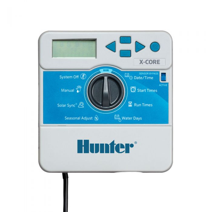 This is a product image for the Hunter 600i 6 station indoor controller on a white background.