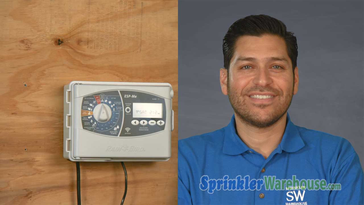 This video thumbnail shows the Sprinkler Warehouse Pro with an irrigation timer.