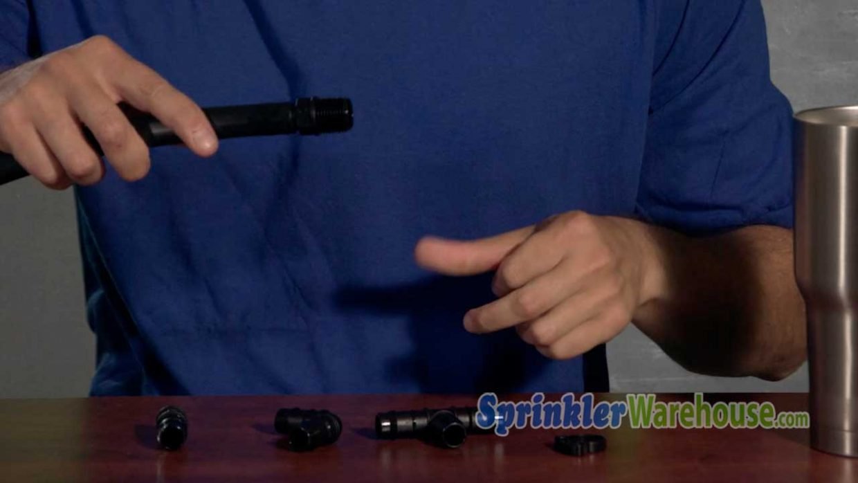 This video thumbnail shows a few poly fittings for drip irrigation.