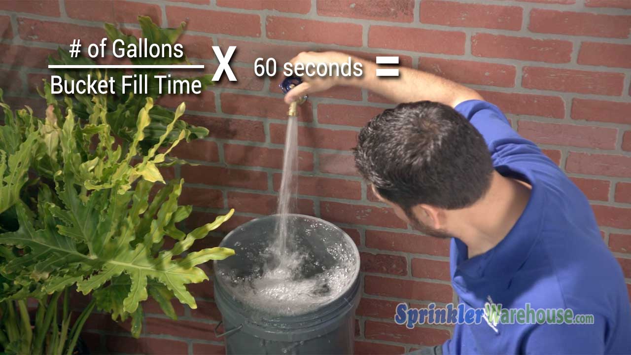 This video thumbnail shows the Sprinkle Warehouse pro determining galllons per minute on a spigot.