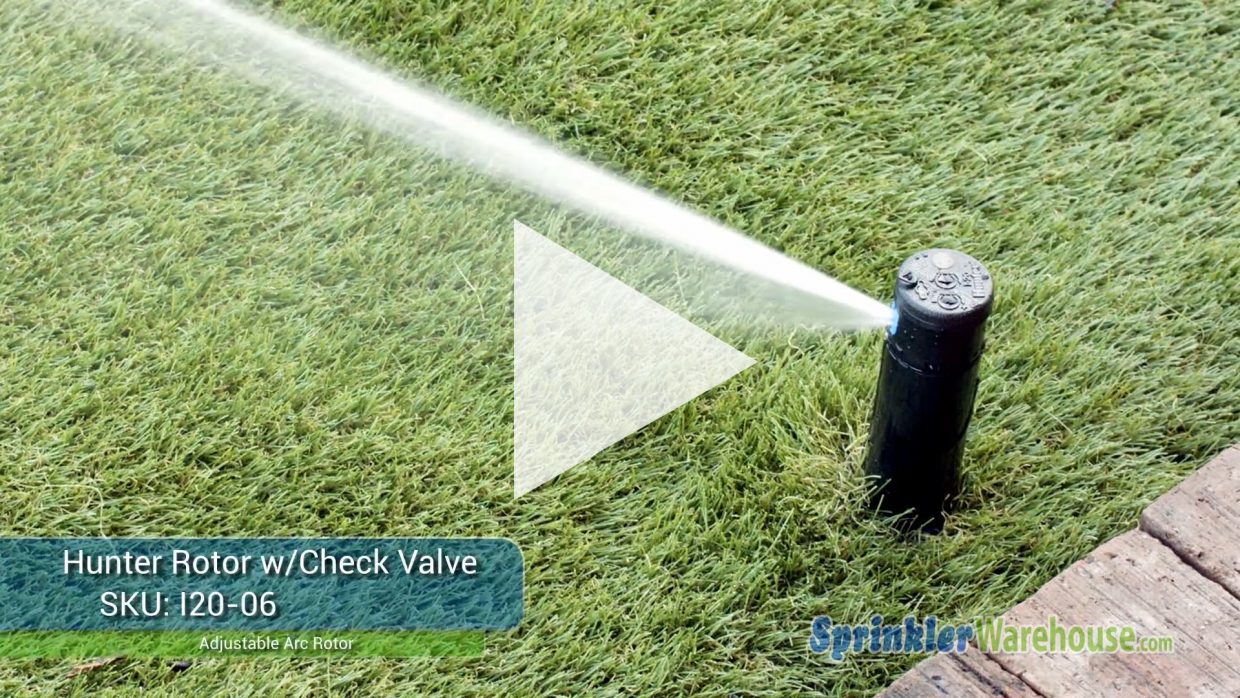 This video thumbnail demonstrates a DIY method to change the nozzle on a Hunter I20-06 rotor.