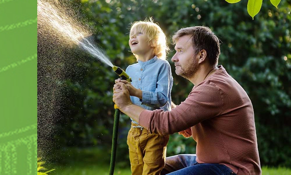 Sprinkler Guide helped this man bring a beautiful landscape for his daughter