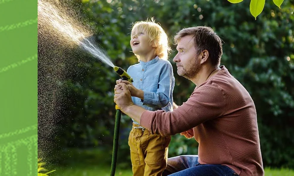 Home 5 Sprinkler Guide helped this man bring a beautiful landscape for his daughter
