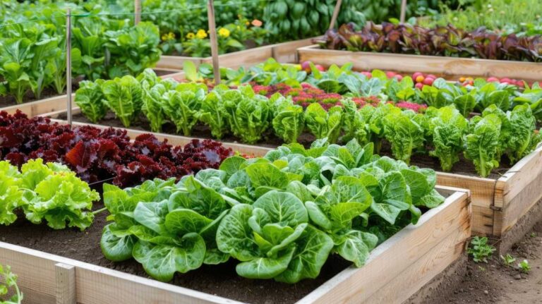 Row of beautiful raised vegetable garden beads.