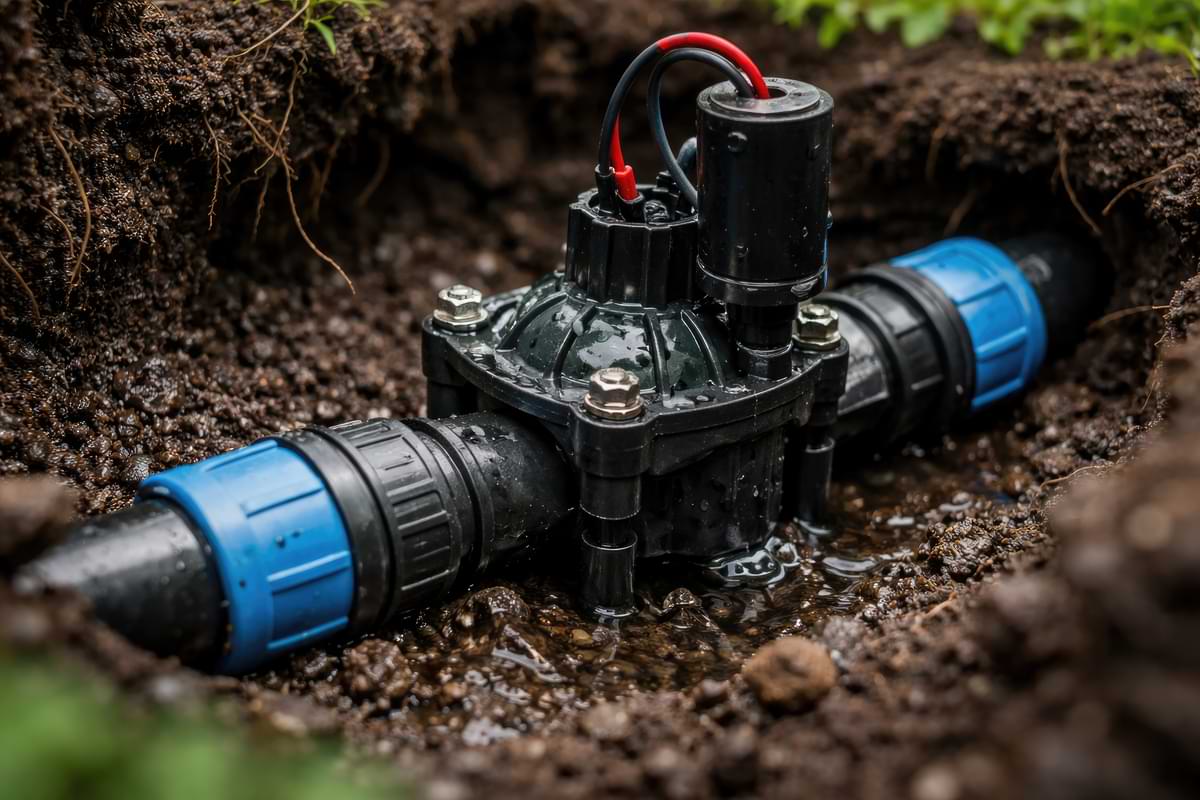 Toro irrigation valve underground. 